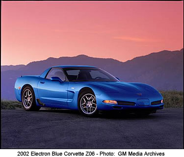 2002 Electron Blue Corvette Z06