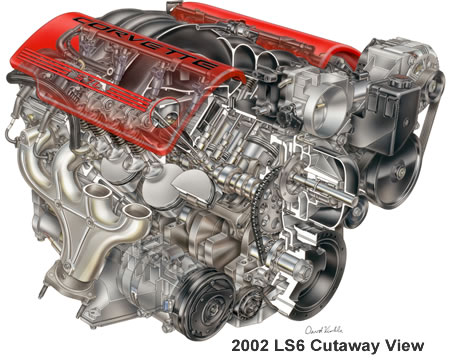 2002 Corvette Z06 LS6 Cutaway view